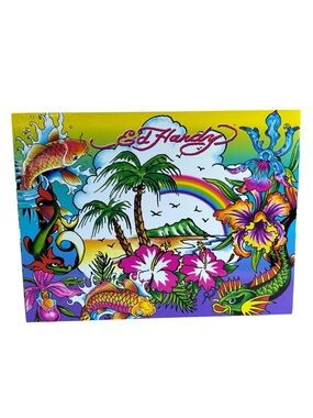 Ed Hardy x Lisa Frank Tropical Rainbow Hanging File Box Office Storage Rare